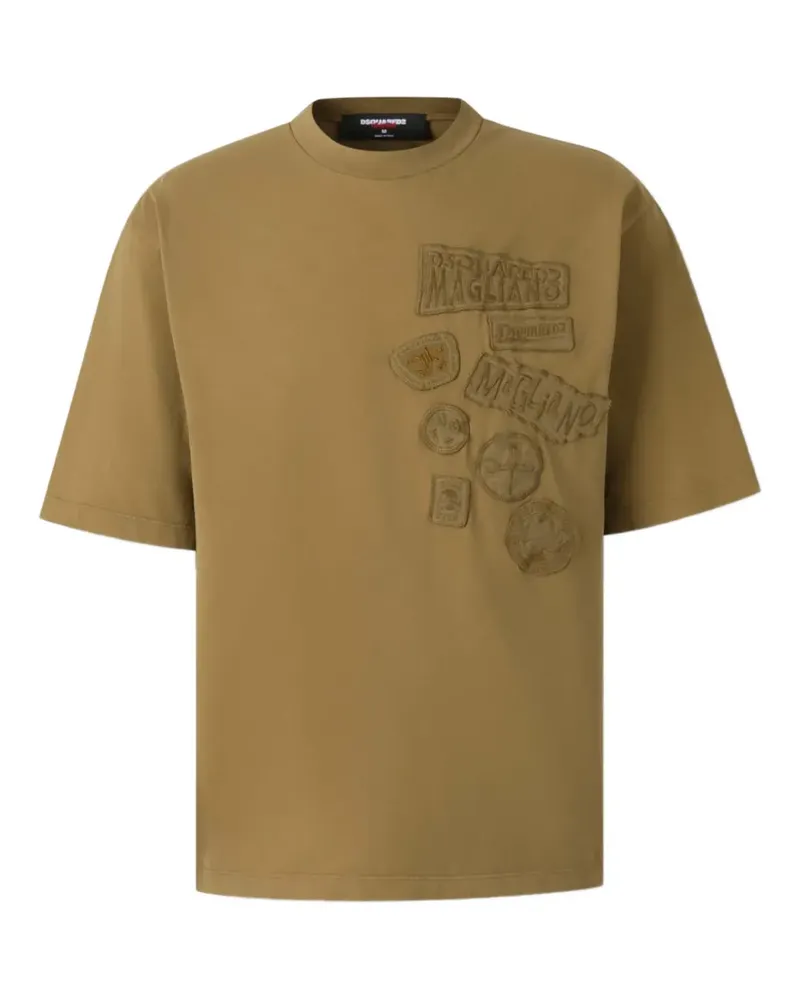 Dsquared2 T-Shirt mit besticktem Patch - Grün Grün