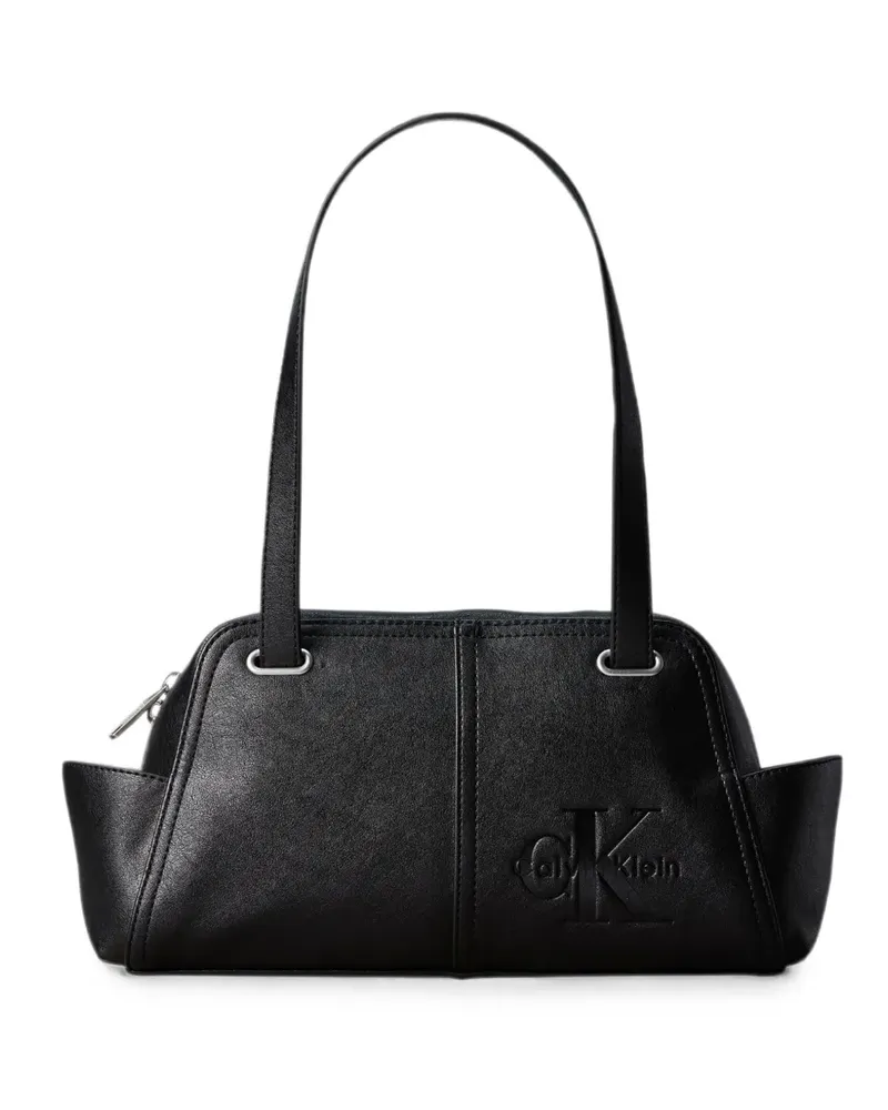 Calvin Klein logo-embossed panelled shoulder bag - Schwarz Schwarz