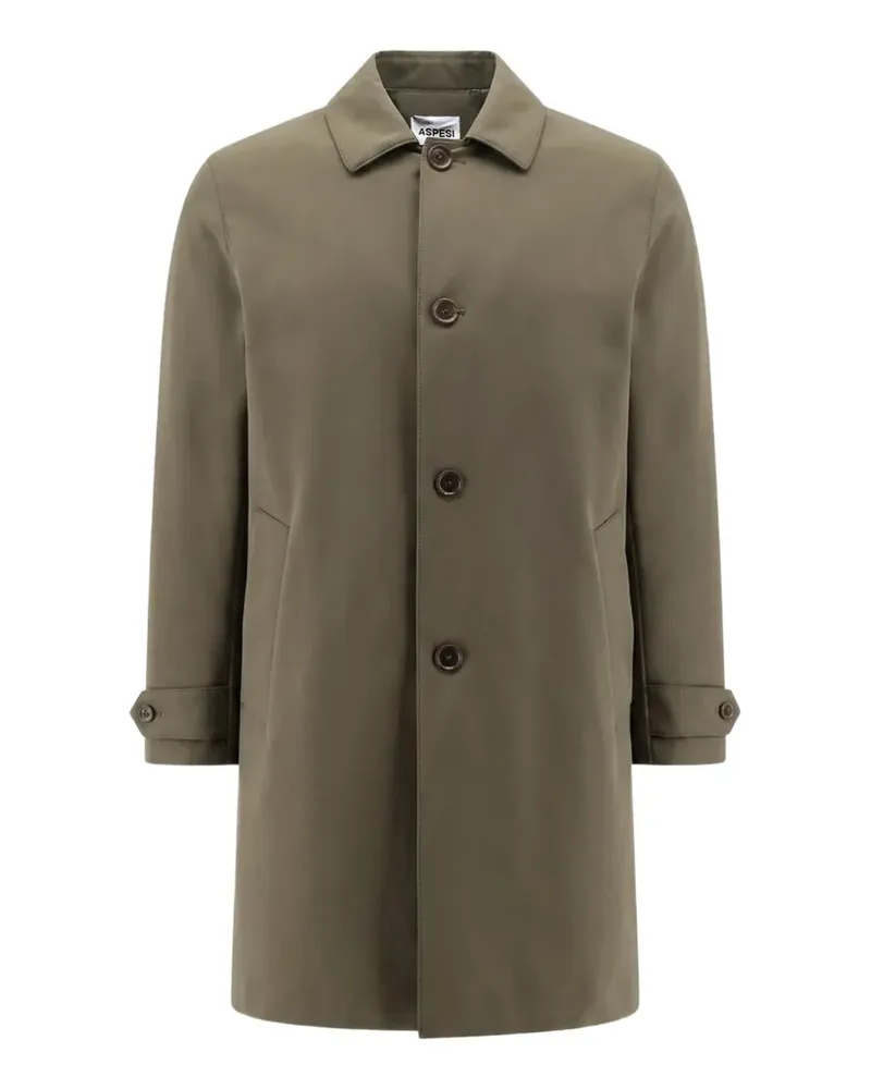 ASPESI Perfetto button-fastening long-sleeve coat - Grün Grün