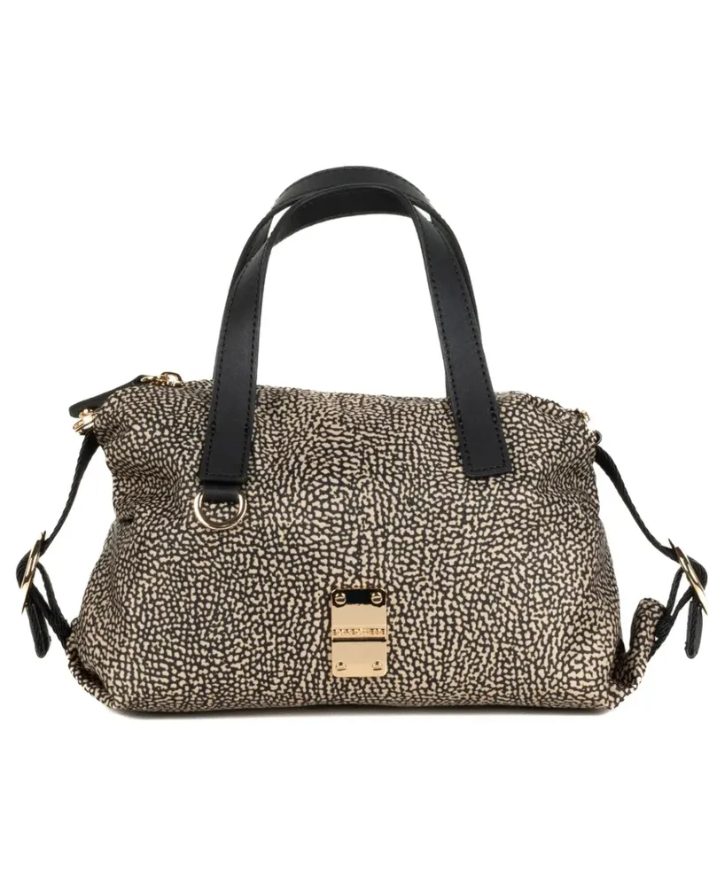 Borbonese patterned tote bag - Nude Nude