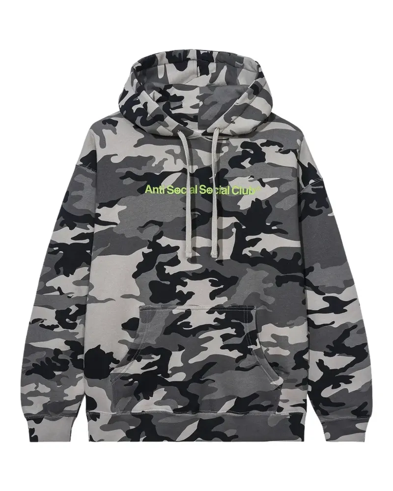 Anti Social Social Club camouflage-print hoodie - Grau Grau
