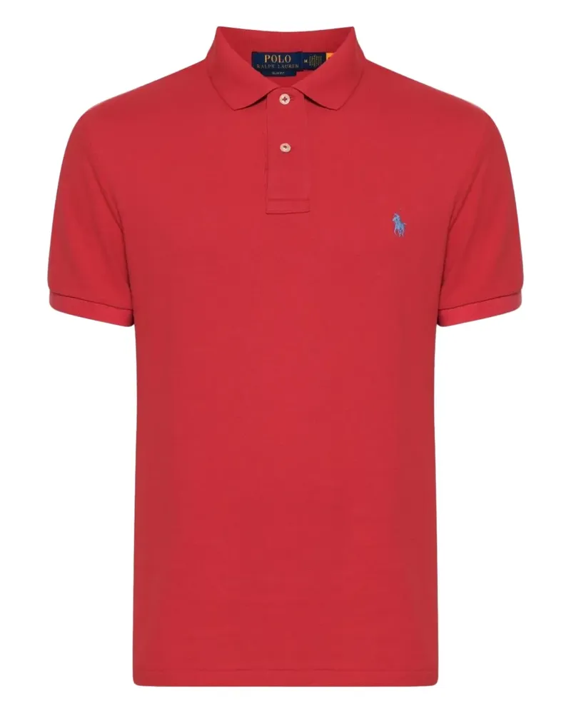Ralph Lauren ribbed collar short-sleeve polo shirt - Rot Rot