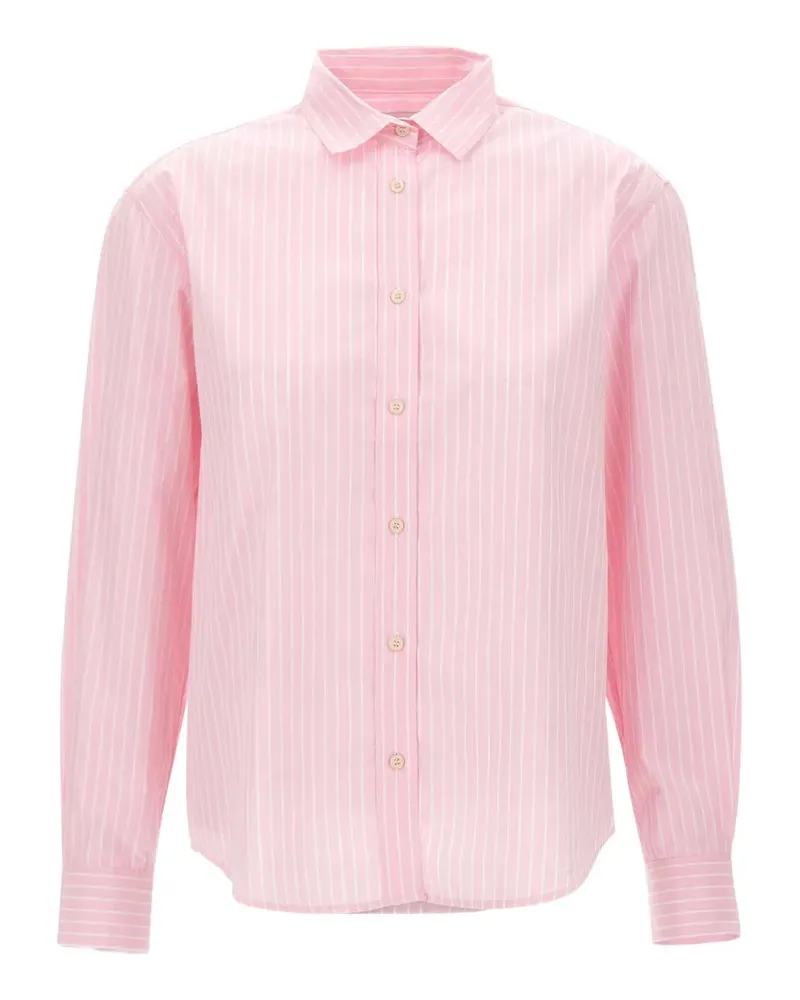 MC2 Saint Barth Meredith cotton classic shirt with striped print - Rosa Rosa
