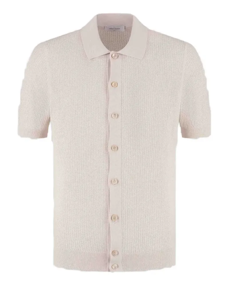 Gran Sasso open-knit short-sleeve shirt - Nude Nude