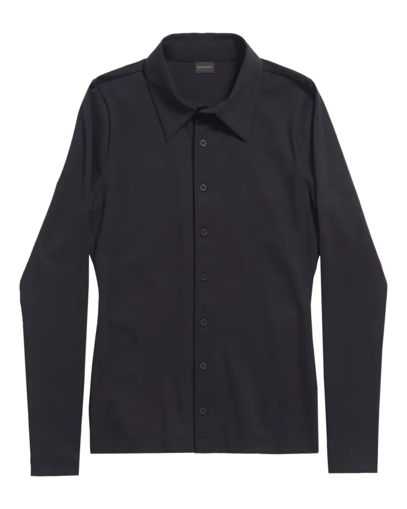 Balenciaga Hemd aus Stretchjersey - Schwarz Schwarz