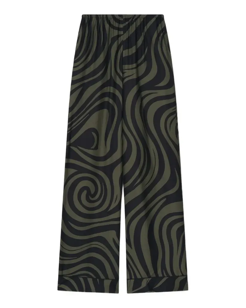 Nanushka Arveen swirl-print elasticated-waist trousers - Schwarz Schwarz