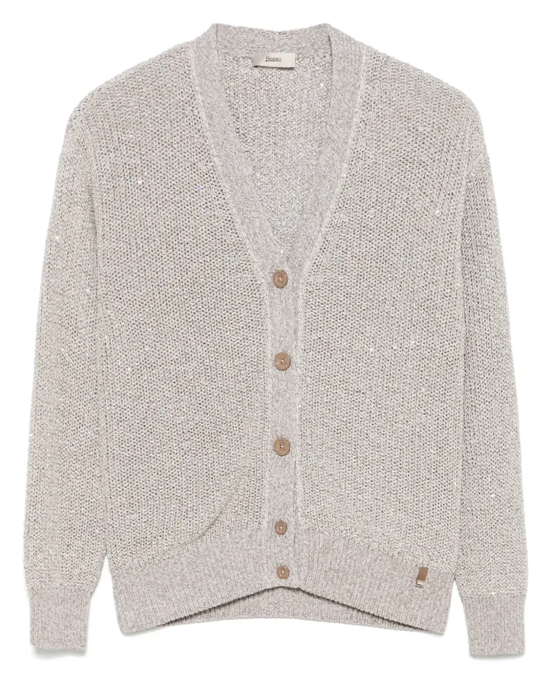 Herno Cardigan mit Pailletten - Nude Nude