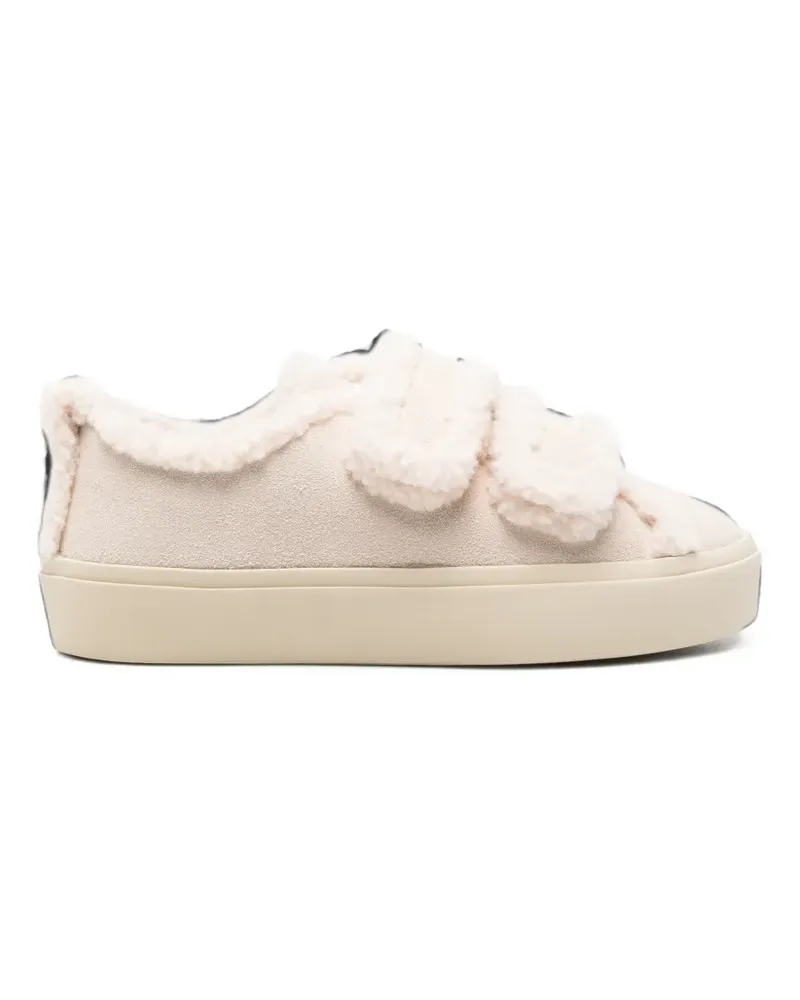 INUIKII Shearling touch-strap sneakers - Nude Nude