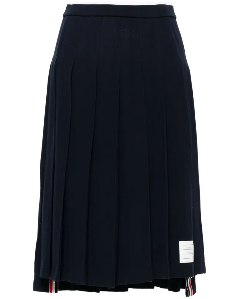 Thom Browne Midirock mit Zickzackmuster - Blau Blau