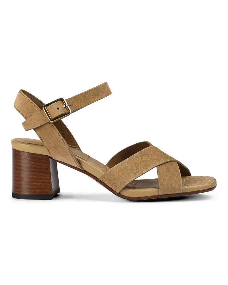 Doucal´s suede cross-strap sandals - Nude Nude