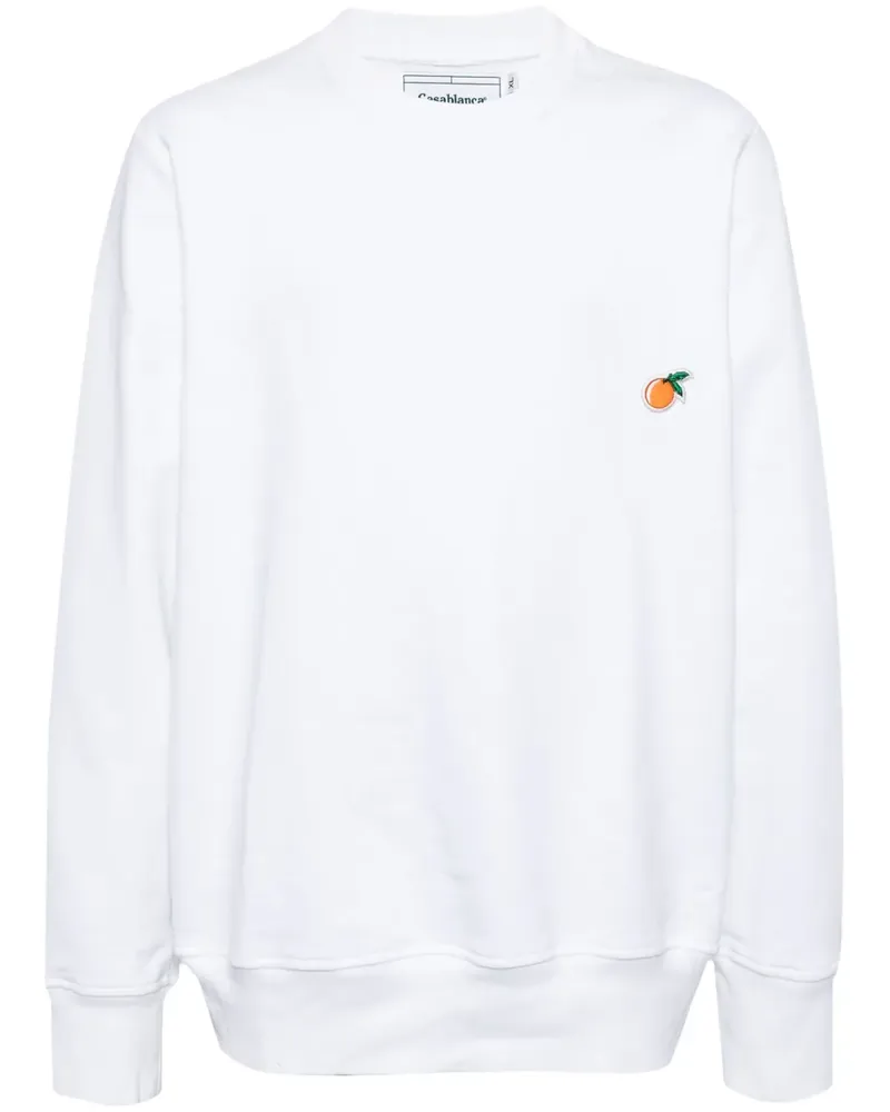 Casablanca Paris Sweatshirt mit Applikation - Weiß Weiß