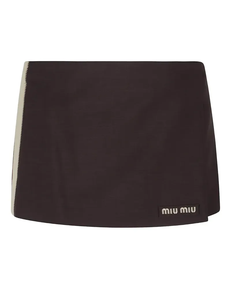 Miu Miu Minirock aus Mohär - Braun Braun