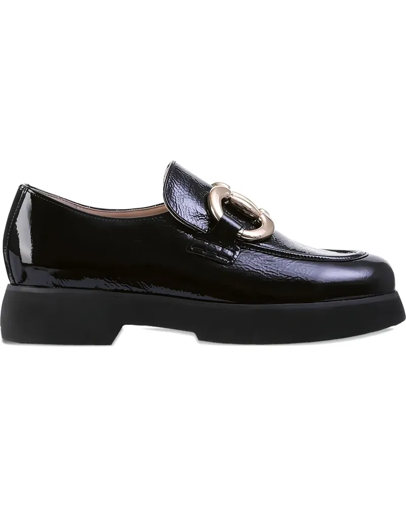 Högl Fred Loafer aus Lackleder mit Oversized-Schnalle - Schwarz Schwarz