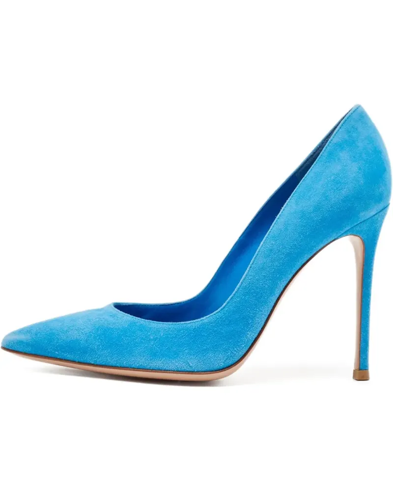 Gianvito Rossi Pre-owned Pumps aus Wildleder 105mm - Blau Blau
