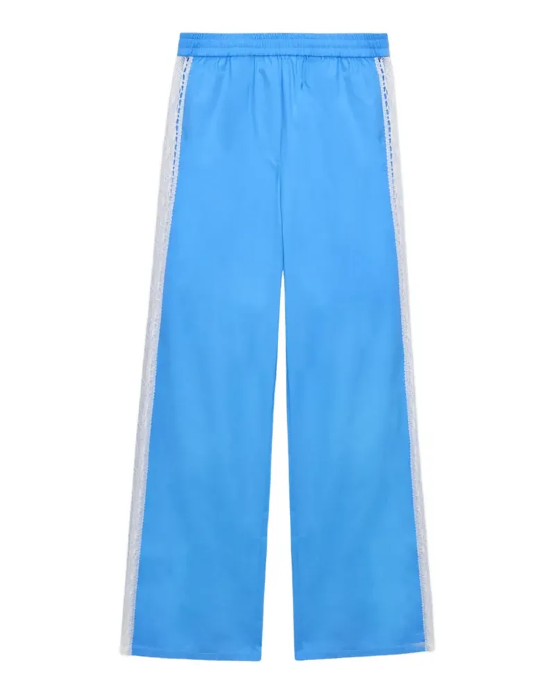 MSGM Hose mit Spitzenbesatz - Blau Blau
