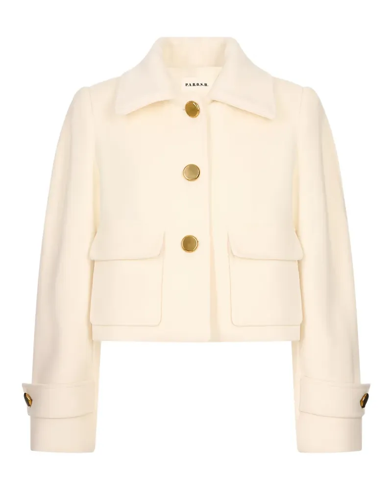 P.A.R.O.S.H. P.A.R.O H. Geknöpfte Cropped-Jacke - Nude Nude