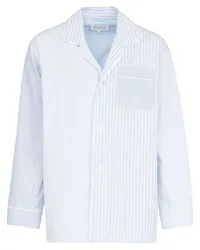 Maison Margiela Gestreiftes Pyjama-Hemd Blau