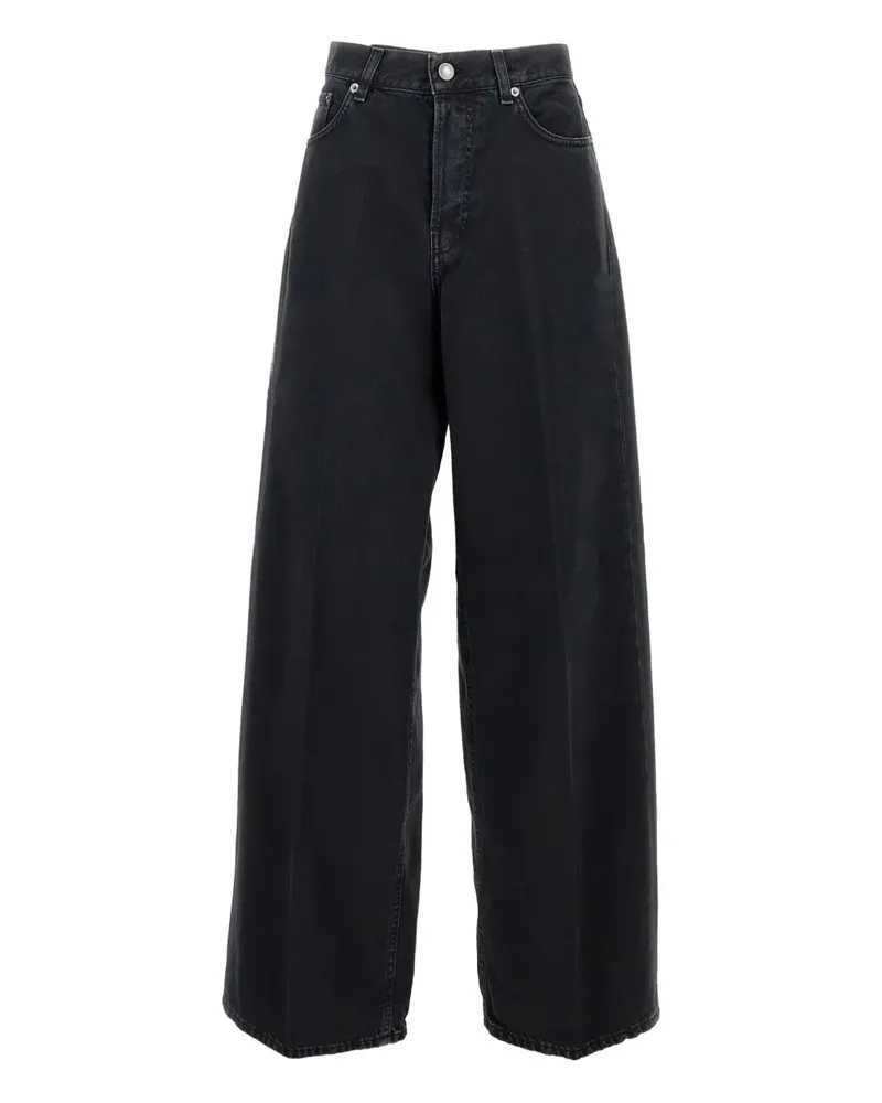 Haikure Jeans mit weitem Bein - Schwarz Schwarz