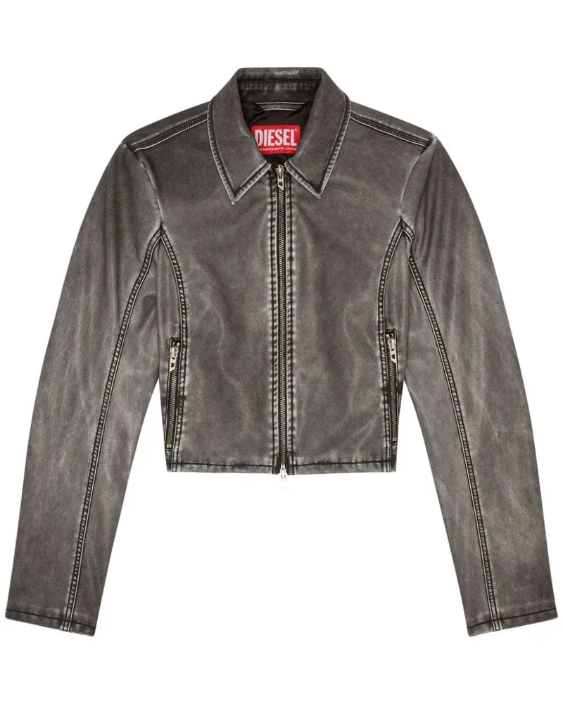 Diesel Cropped-Jacke - Grau Grau