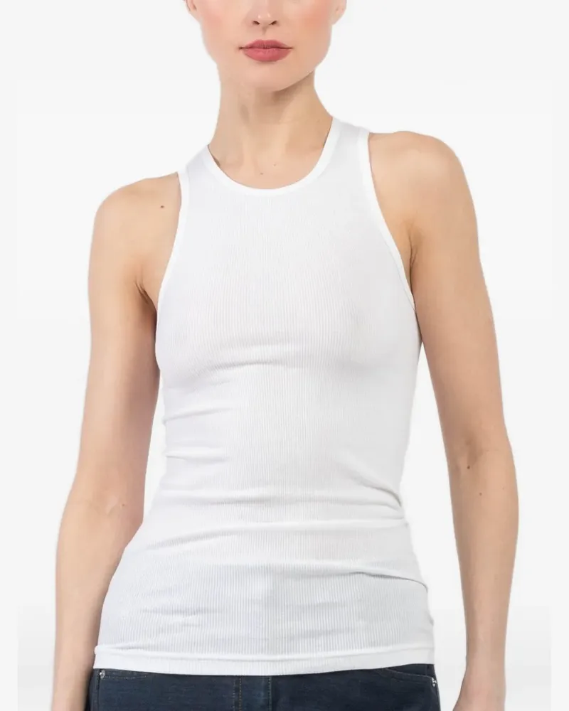 tibi ribbed tank top - Weiß Weiß