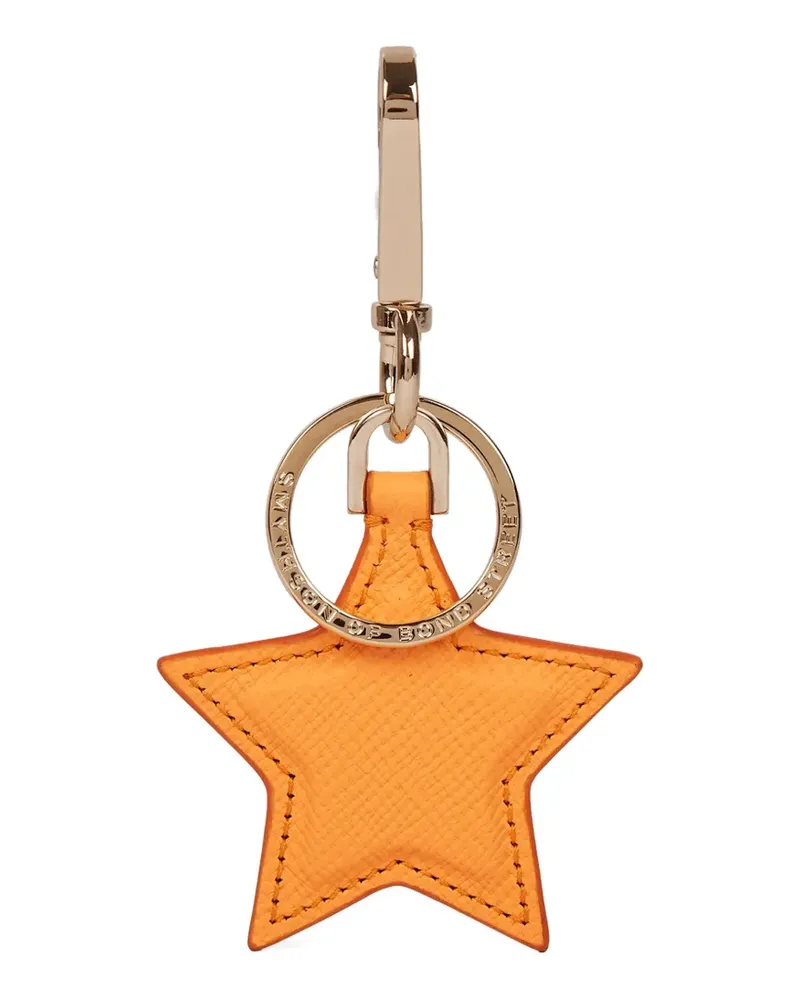 Smythson Panama Schlüsselanhänger mit Stern - Orange Orange