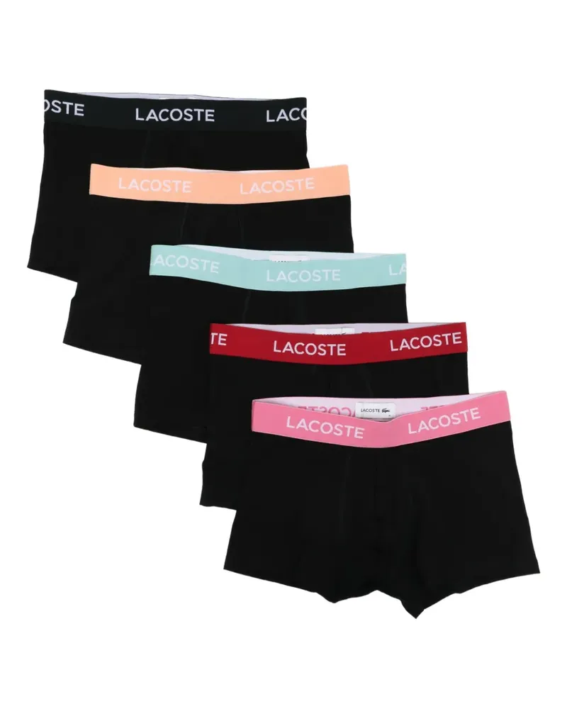 Lacoste Boxershorts mit Logo-Print (5er-Set) - Schwarz Schwarz