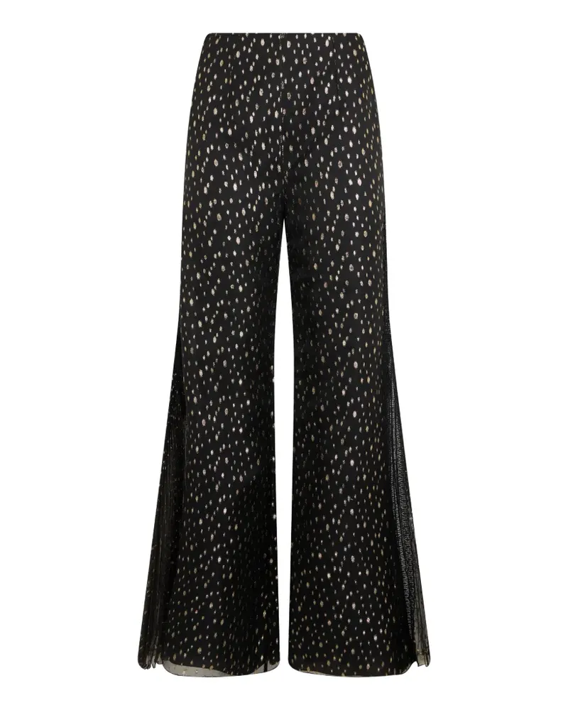 Alberta Ferretti Palazzohose mit Polka Dots - Schwarz Schwarz