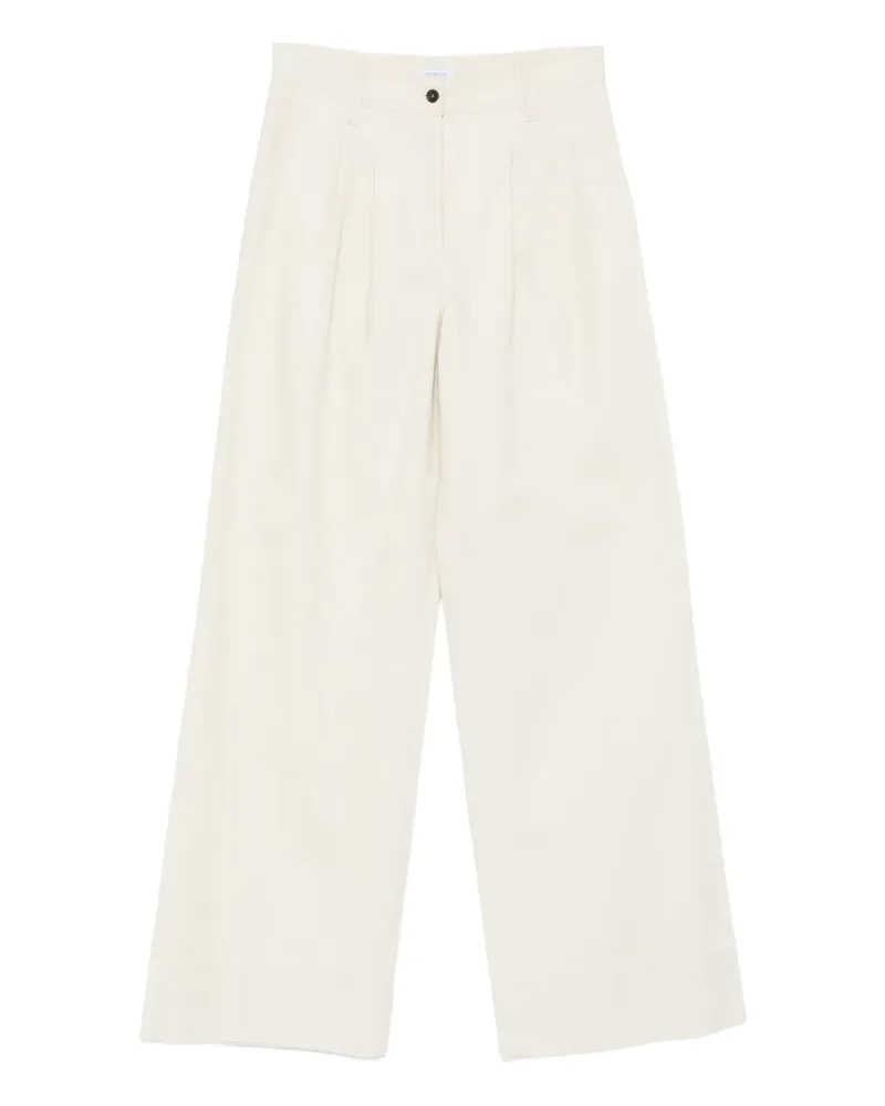 Malo pleated trousers - Weiß Weiß
