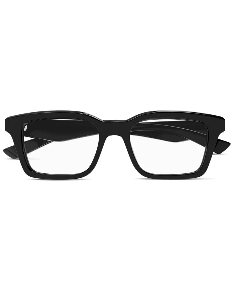 Alexander McQueen Brille mit eckigem Gestell - Schwarz Schwarz