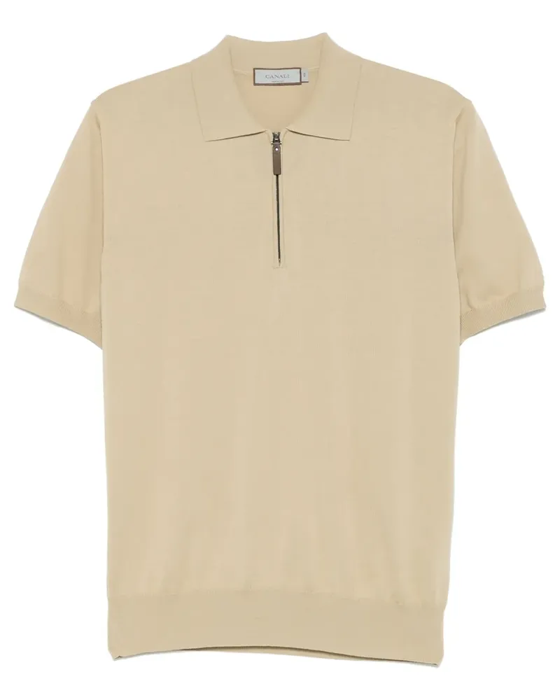 Canali Klassisches Poloshirt - Nude Nude
