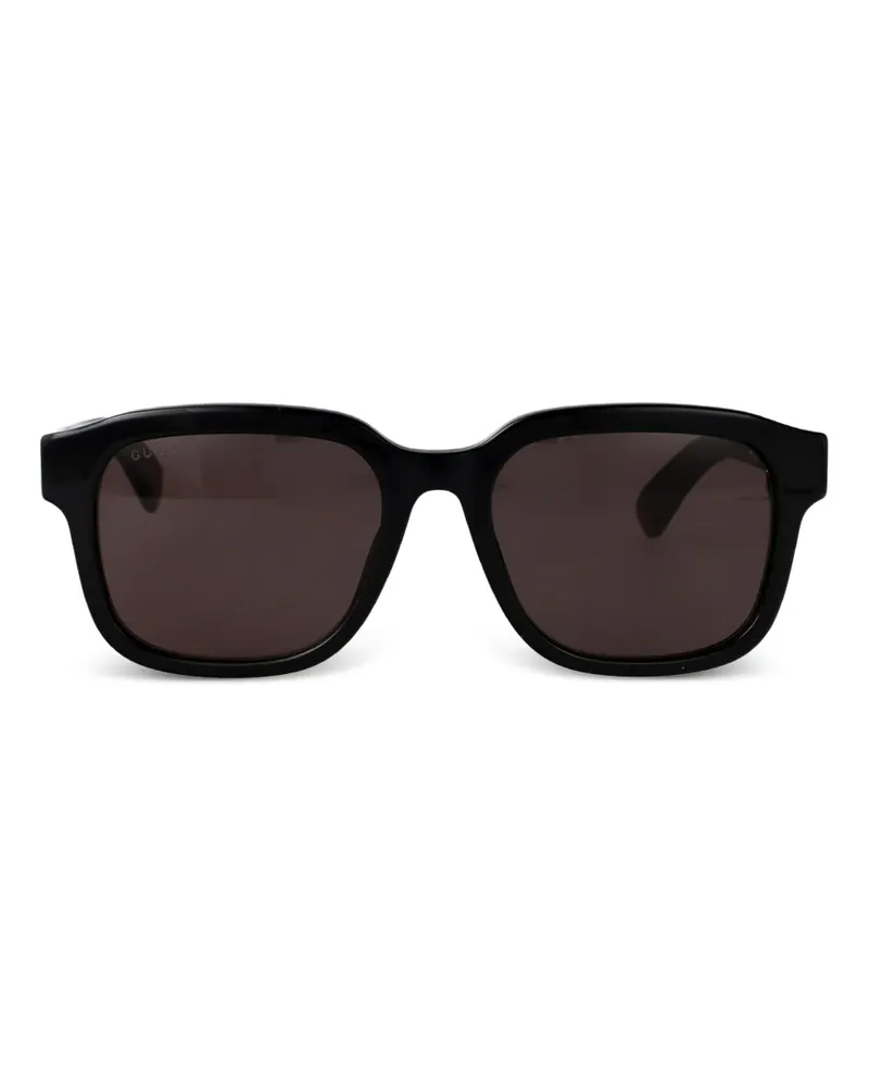 Gucci Sonnenbrille mit eckigem Gestell - Schwarz Schwarz