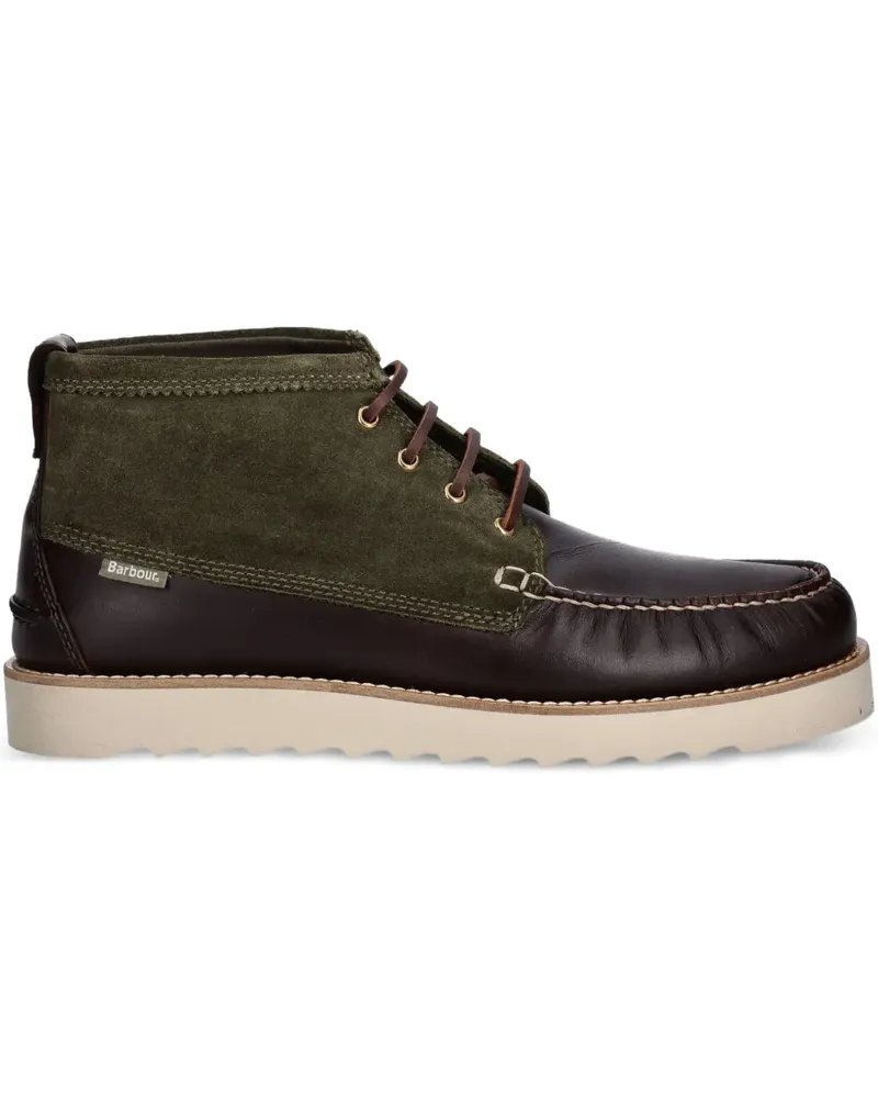 Barbour Stiefel mit Wildledereinsätzen - Grün Grün