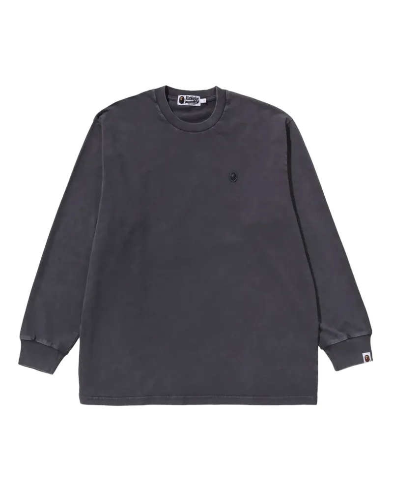 BAPE One Point T-Shirt mit Logo - Grau Grau