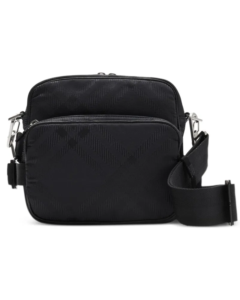 Burberry Check Jacquard Pocket Umhängetasche - Schwarz Schwarz