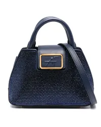 Alberta Ferretti Handtasche mit Strass Blau