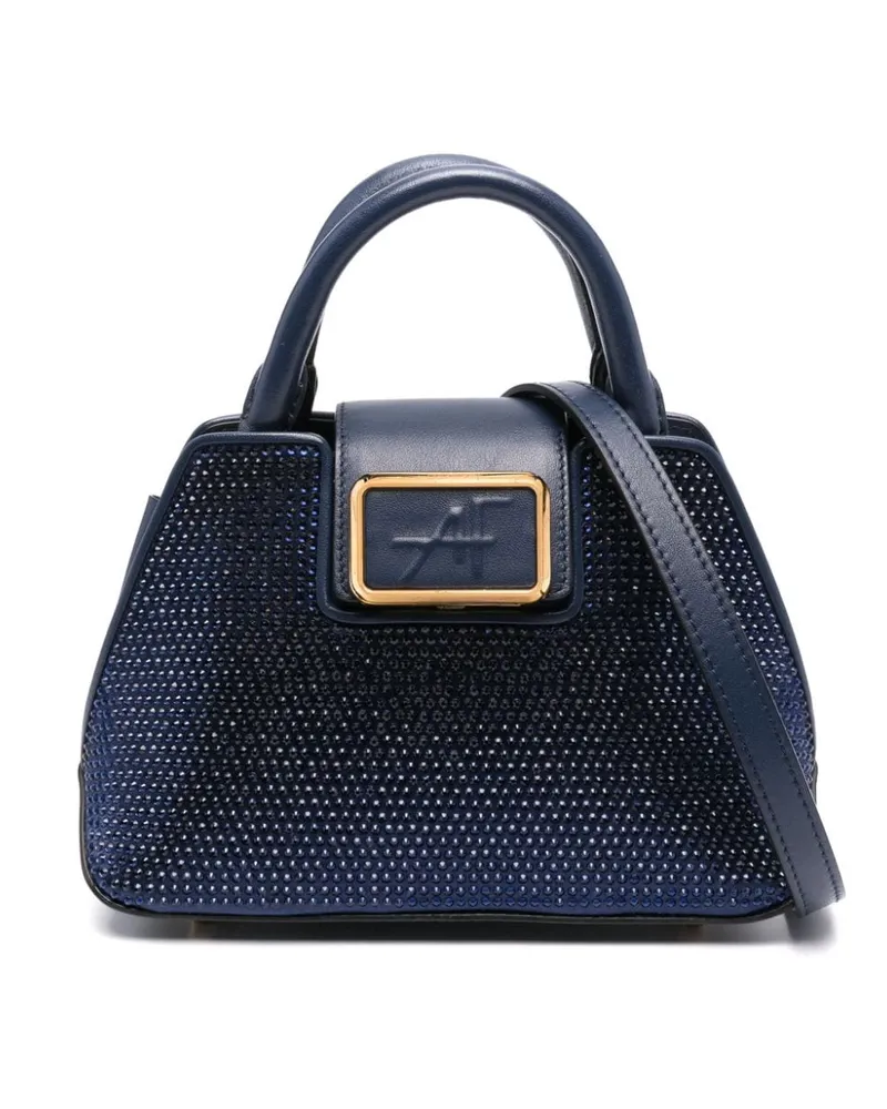 Alberta Ferretti Handtasche mit Strass Blau