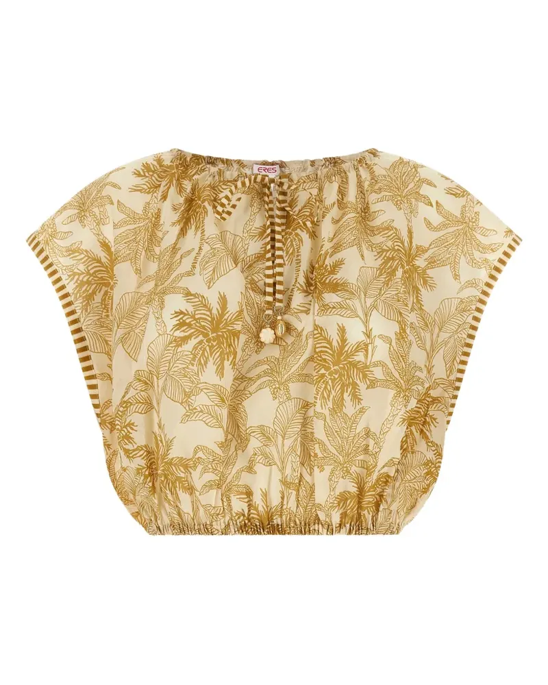 Eres Crocodile patterned top - Nude Nude