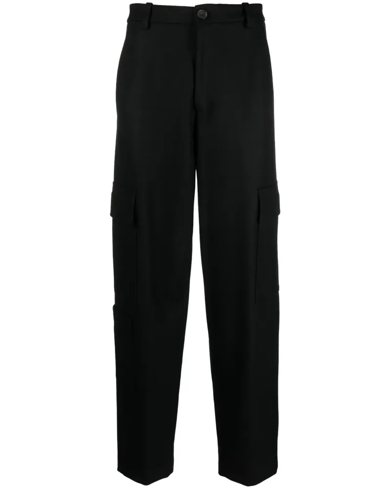 Erika Cavallini Cargohose im Tapered-Design - Schwarz Schwarz