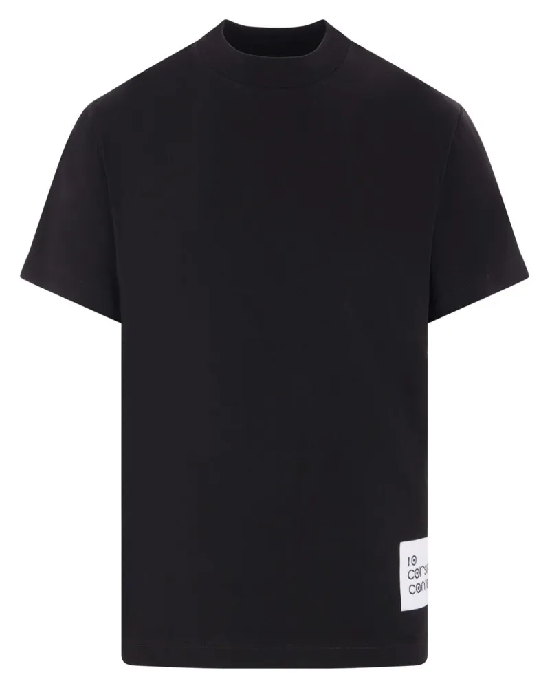10 Corso Como T-Shirt mit Logo-Patch - Schwarz Schwarz