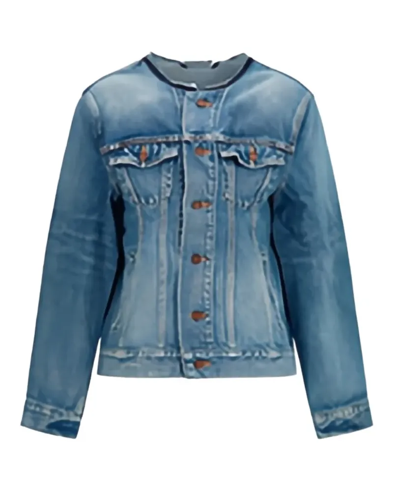 Balenciaga Runde Hourglass Jeansjacke - Blau Blau