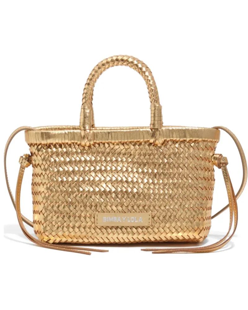 BIMBA Y LOLA Gewebte Tasche mit Henkeln - Gold Gold