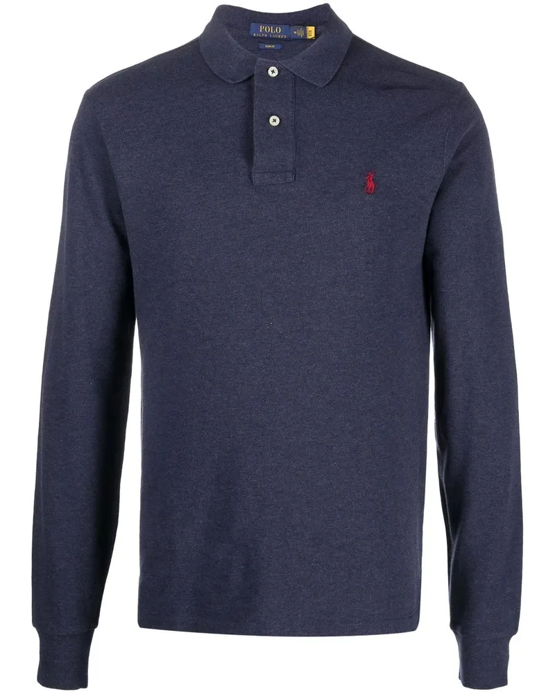 Ralph Lauren Langärmeliges Poloshirt - Blau Blau
