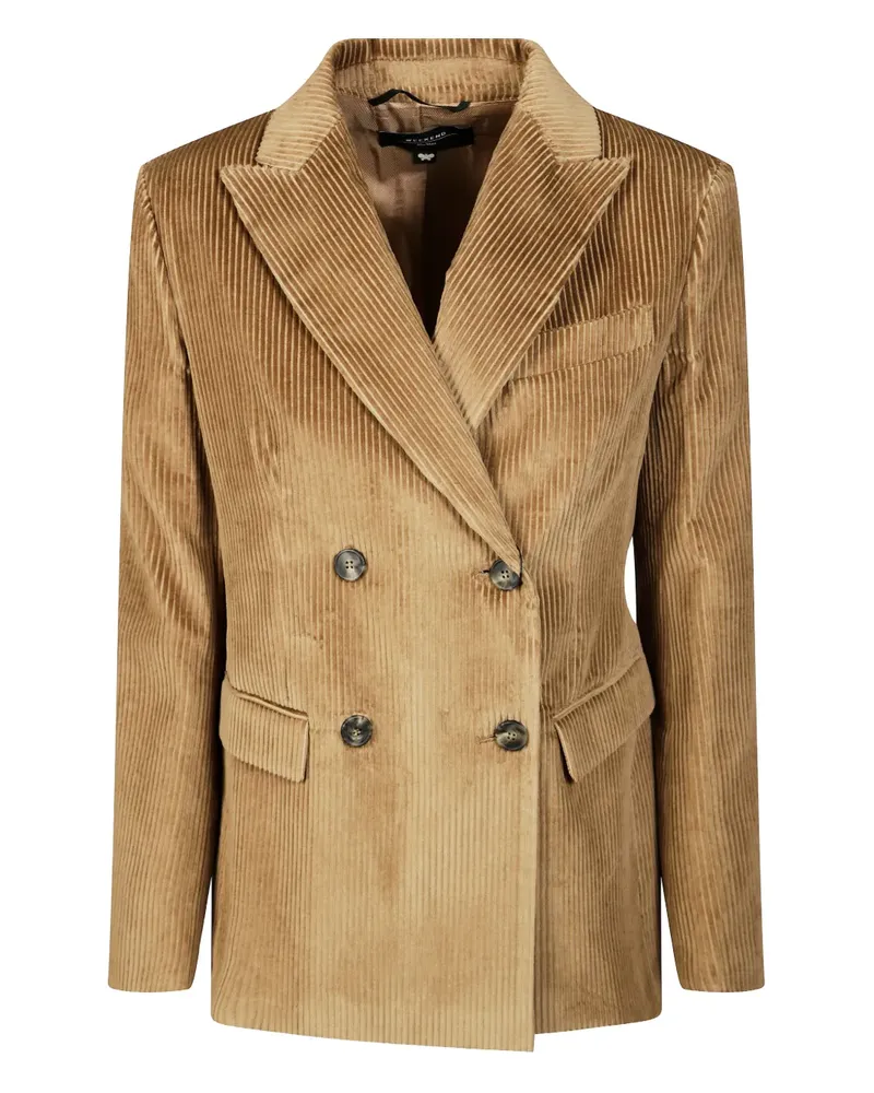 Max Mara Katanga double-breasted velvet jacket - Nude Nude