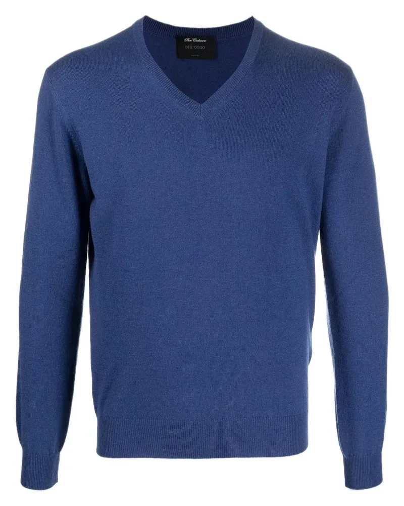 Dell'oglio Pullover mit V-Ausschnitt - Blau Blau