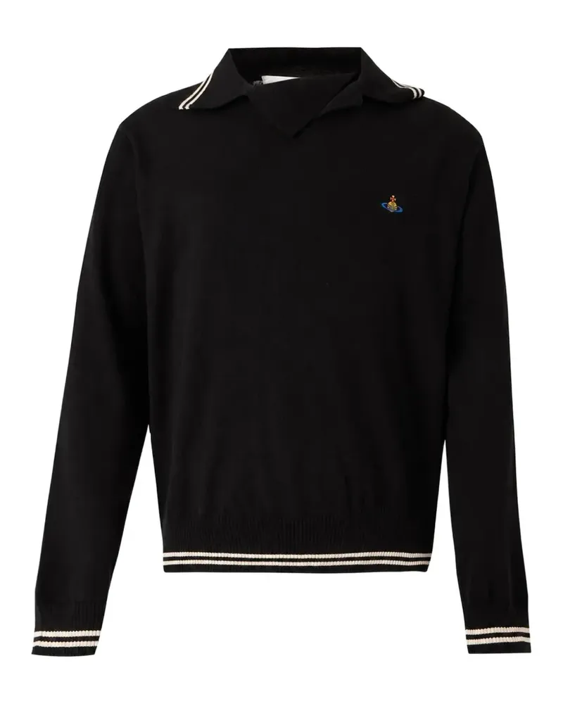 Vivienne Westwood Doubletake Pullover mit Poloshirtkragen - Schwarz Schwarz