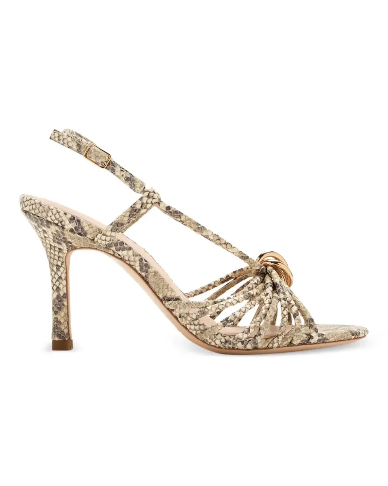 Loeffler Randall Mareka Sandalen mit Schlangeneffekt - Nude Nude