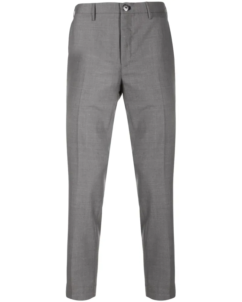 Incotex Klassische Cropped-Chino - Grau Grau