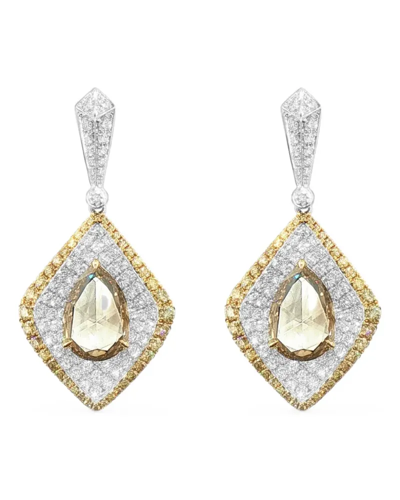 HYT Jewelry Rautenförmige Ohrringe - Silber Silber
