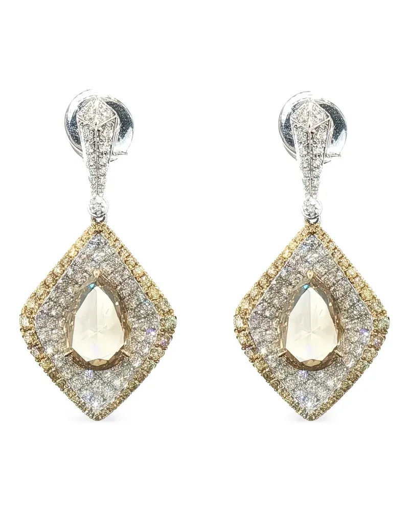 HYT Jewelry Rautenförmige Ohrringe - Silber Silber