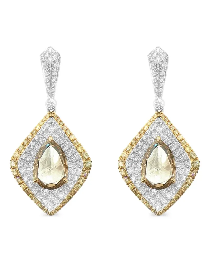 HYT Jewelry Rautenförmige Ohrringe - Silber Silber